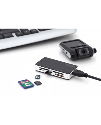 no name Czytnik kart 5-portowy USB 30 SuperSpeed(ALL-IN-ONE) czarno-srebrny nr 1