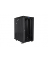 Szafa instalacyjna stojąca 19'' 22U 800x1000 czarna drzwi szklane LCD Lanberg (flat pack) V2 - nr 10