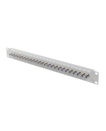 Patch panel Lanberg 24 Port 1U 19'' Gniazdo Typ F Beczka Szary