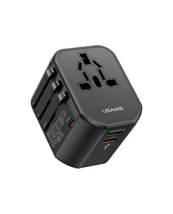 Ładowarka sieciowa Usams T59 Adapter podróżny US/AU/(wersja europejska)/UK 20W 4w1 2xUSB+1xUSB-C