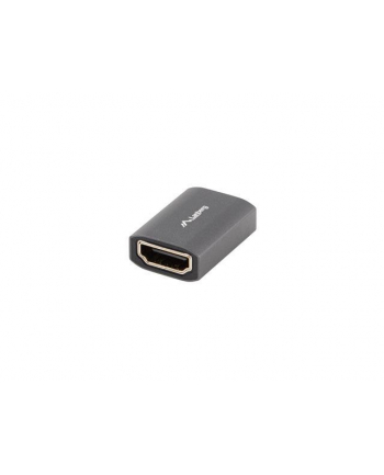 lanberg Adapter HDMI(F)-HDMI(F) 8K beczka srebrna aluminium