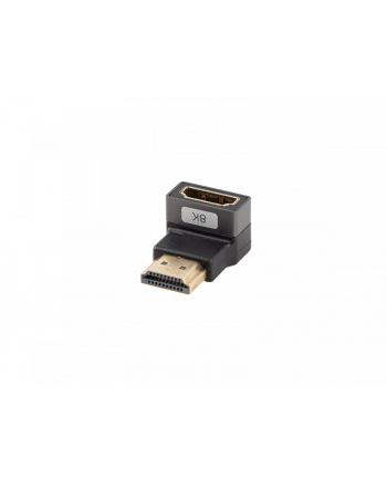 lanberg Adapter HDMI(M)-HDMI(F) 8K kątowy dół aluminium srebrny