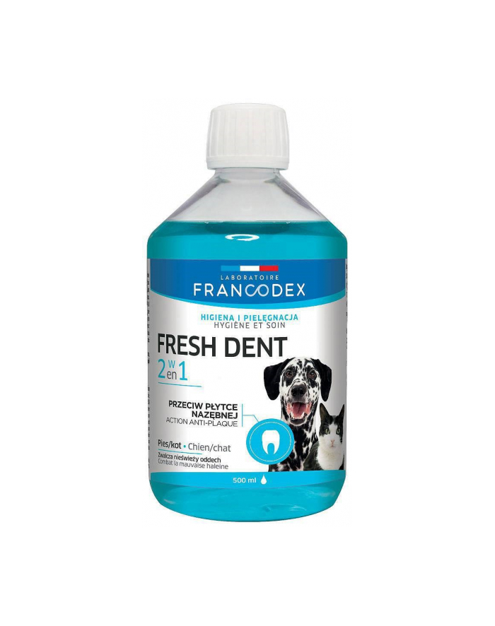 FRANCOD-EX Fresh dent - płyn do higieny jamy ustnej dla psów i kotów 500 ml główny