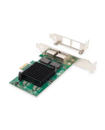 digitus Karta sieciowa przewodowa PCI Express 2x RJ45 Gigabit 10/100/1000Mbps Low Profile