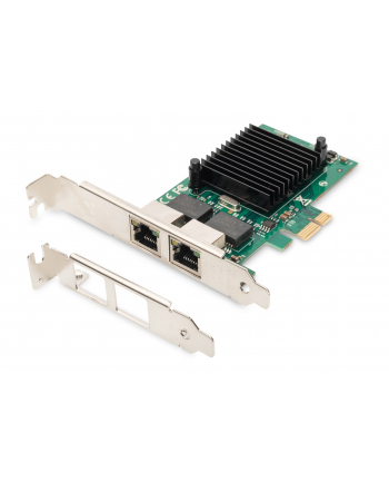 digitus Karta sieciowa przewodowa PCI Express 2x RJ45 Gigabit 10/100/1000Mbps Low Profile