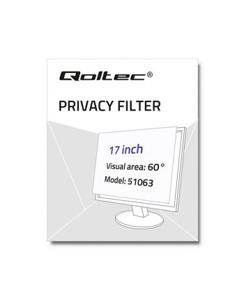 Qoltec Filtr prywatyzujący RODO 17''; | 5:4 | Ochrona wzroku | do monitora