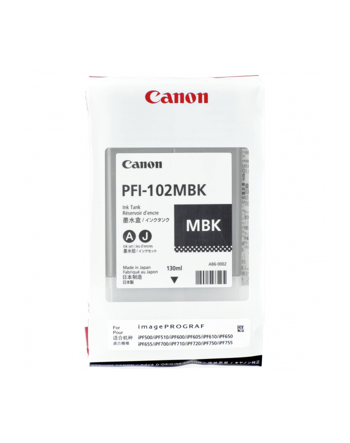 Canon Tusz PFI-102MBK 0894B001 Kolor: CZARNY główny