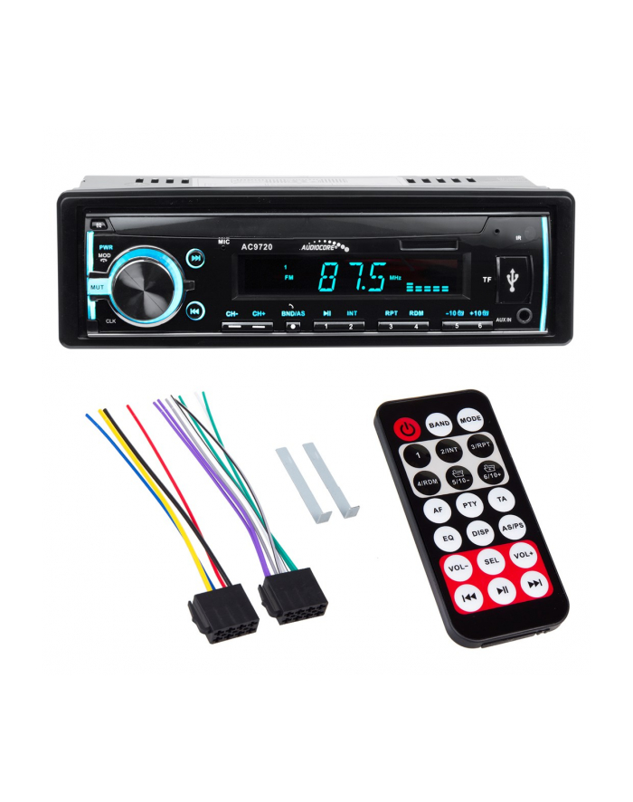 Radioodtwarzacz Audiocore AC9720 B MP3/WMA/USB/RDS/SD ISO Bluetooth Multicolor główny