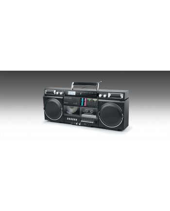 no name Muza | M-380 GB | Przenośny radioodtwarzacz kasetowy CD z radiem Bluetooth | Wejście AUX | Czarny | Łączność Bluetooth