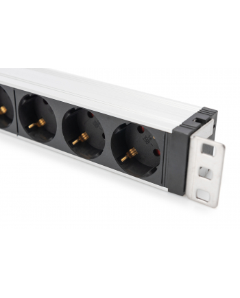no name Listwa zasilająca PDU 19''; Rack, 6x unischuko, 20m, 1x wtyk unischuko, 16A, zab przepięciowe+filtr