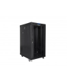 Szafa instalacyjna stojąca 19'' 22U 600x800 czarna drzwi szklane Lanberg (flat pack) - nr 2