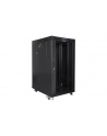 Szafa instalacyjna stojąca 19'' 22U 800x1000 czarna drzwi szklane LCD Lanberg (flat pack) V2 - nr 10