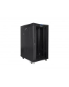 Szafa instalacyjna stojąca 19'' 22U 800x1000 czarna drzwi szklane LCD Lanberg (flat pack) V2 - nr 5