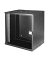 Szafa wisząca jednosekcyjna DIGITUS 19'' 12U, SOHO PRO 595 x 540 x 400 mm, drzwi szyba, czarny, niezmontowana, 60kg - nr 32