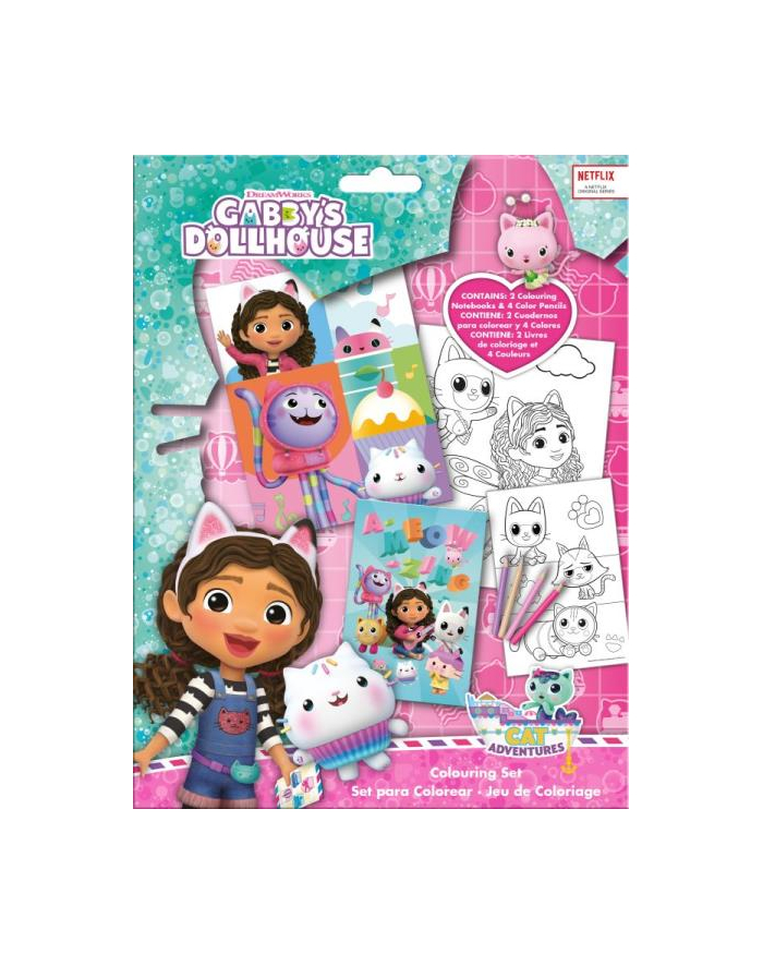 Zestaw do kolorowania z naklejkami Koci Domek Gabi Gabby's Dollhouse GD00083 Kids Euroswan główny