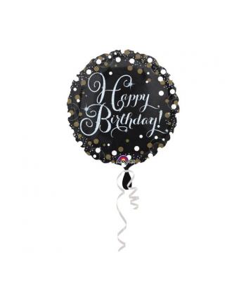 amscan Balon foliowy Standard Sparkling Birthday 43cm okragly S55 zapakowany 3406275