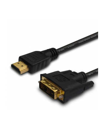 savio Kabel HDMI 19 pin (M) - DVI 18+1 (M) 1,8m, złote końcówki, CL-139