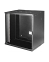 Szafa wisząca jednosekcyjna DIGITUS 19'' 12U, SOHO PRO 595 x 540 x 400 mm, drzwi szyba, czarny, niezmontowana, 60kg - nr 41