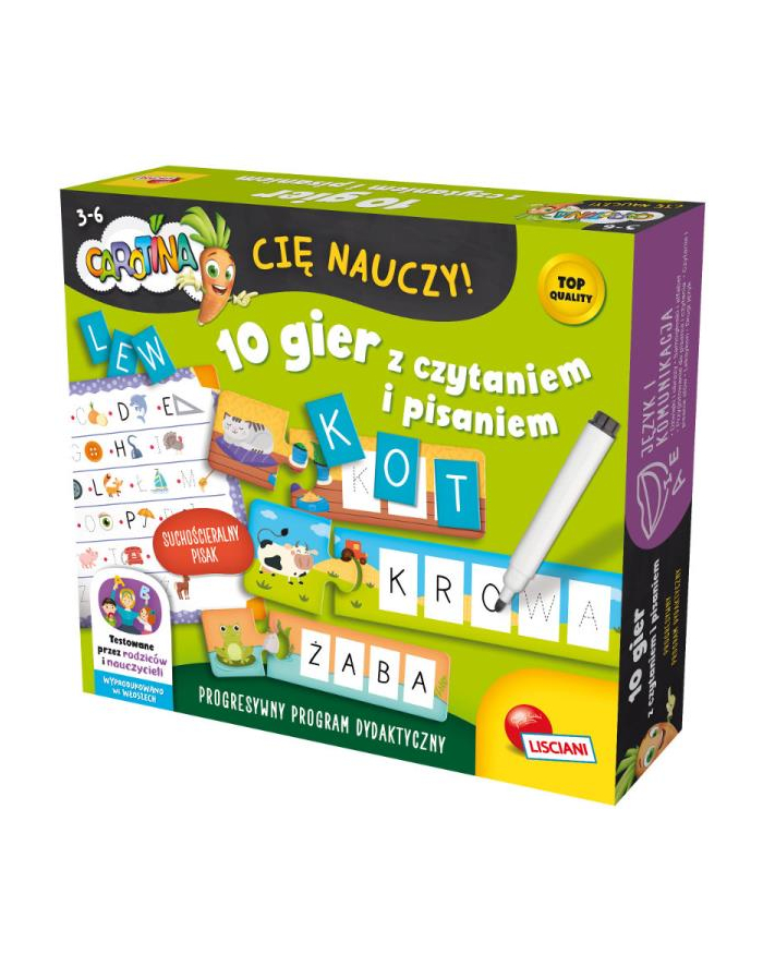 lisciani giochi Caczerwonyina cię nauczy! 10 gier z czytaniem i pisaniem 102839 LISCIANI główny