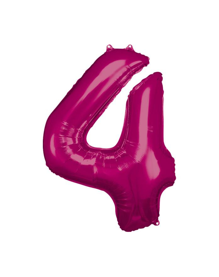 amscan Balon foliowy duża cyfra 4 różowy 65x86cm 9907283 główny