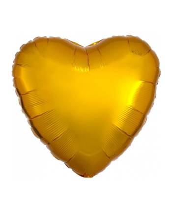 amscan Balon foliowy metalik złoty serce 43cm luzem 9914075-92