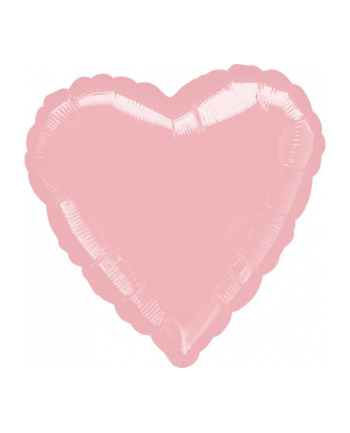 amscan Balon foliowy metalik pastel różowy serce 43cm luzem 9914078-92
