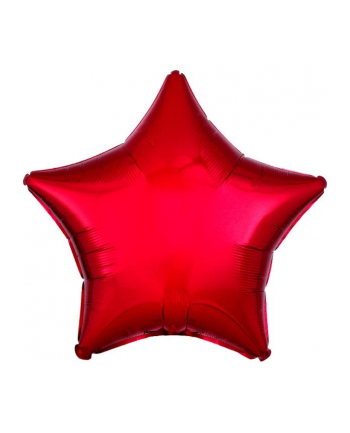 amscan Balon foliowy metalik czerwony gwiazda 48cm luzem 9914085-92