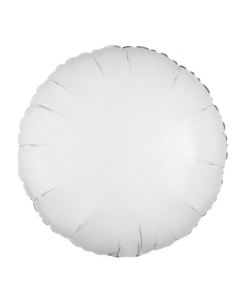 amscan Balon foliowy metalik biały okrągły 43cm luzem 9914089-92