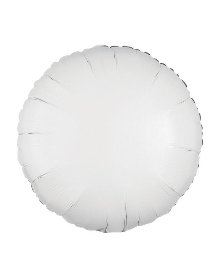 amscan Balon foliowy metalik biały okrągły 43cm 9914089 główny