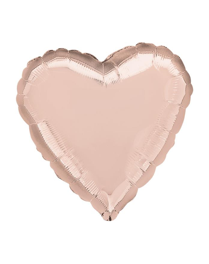 amscan Balon foliowy metalik różowe złoto serce 43cm 9914093 główny