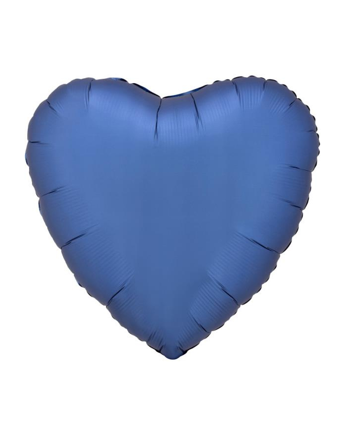 amscan Balon foliowy Lustre Azure niebieski serce 43cm 9914096 główny