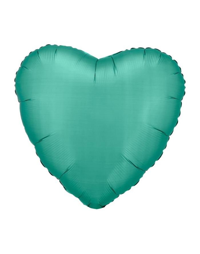 amscan Balon foliowy Lustre Jade Green serce 43cm 9914105 główny