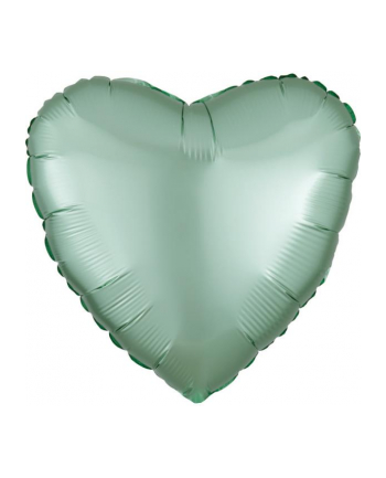 amscan Balon foliowy Lustre Mint Green serce 43cm luzem 9914108-92