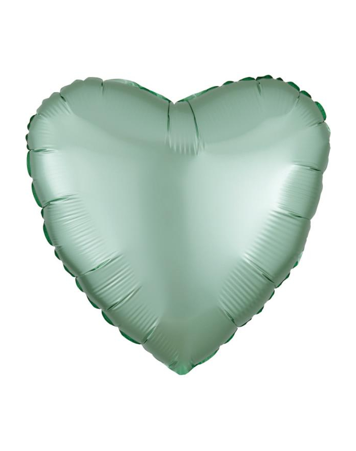 amscan Balon foliowy Lustre Mint Green serce 43cm 9914108 główny