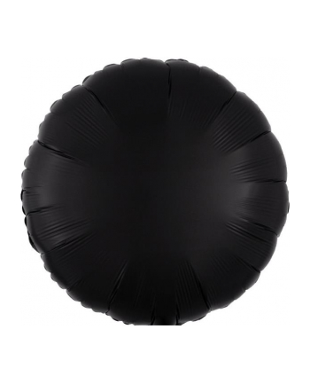 amscan Balon foliowy Lustre Black czarny okrągły 43cm 9914113