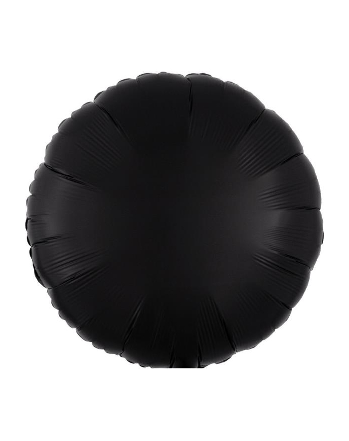 amscan Balon foliowy Lustre Black czarny okrągły 43cm 9914113 główny