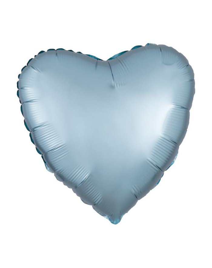 amscan Balon foliowy Lustre Pastel niebieski serce 43cm 9914117 główny