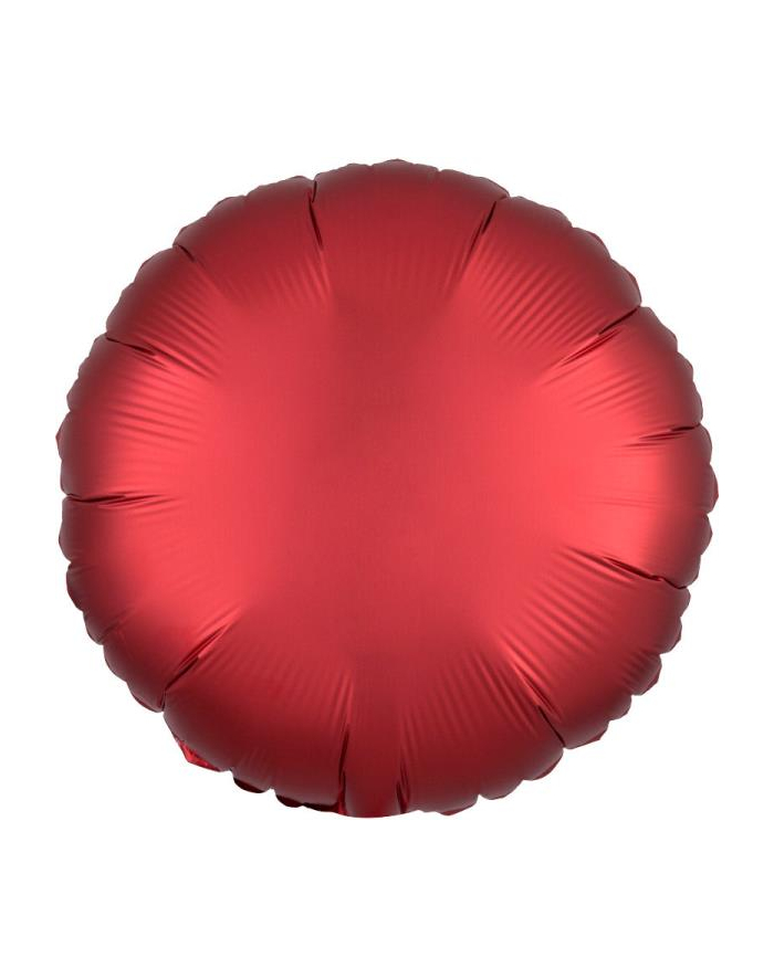 amscan Balon foliowy Lustre Dark czerwony okrągły 43cm 9914134 główny