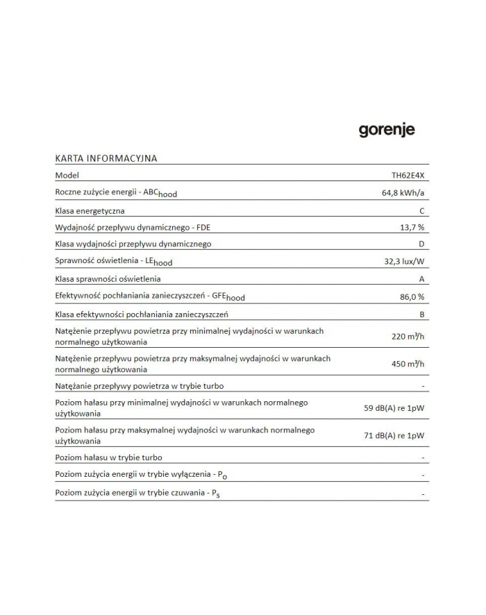 gorenje Okap teleskopowy TH62E4X główny