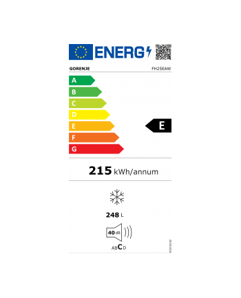 gorenje Zamrażarka skrzyniowa FH25EAW