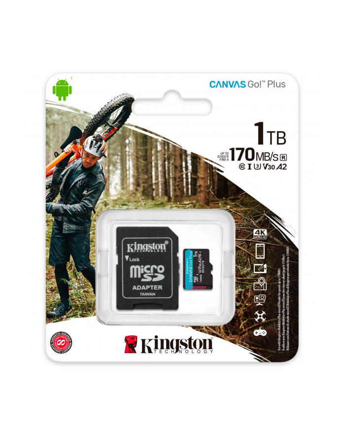 kingston Karta microSD 1TB Canvas Go Plus 170/90MB/s Adapter główny