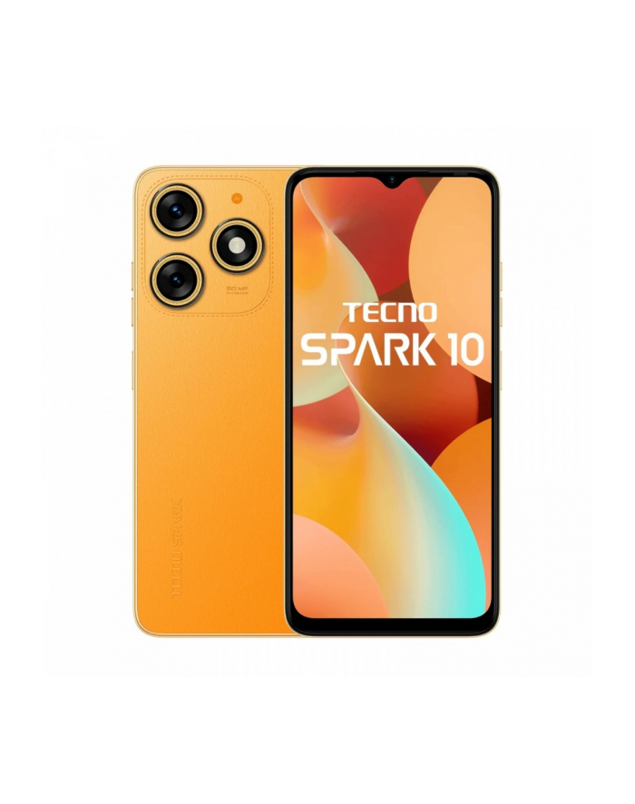 tecno Smartfon Spark 10 NFC 128+8 Magic Skin Orange KI5q główny