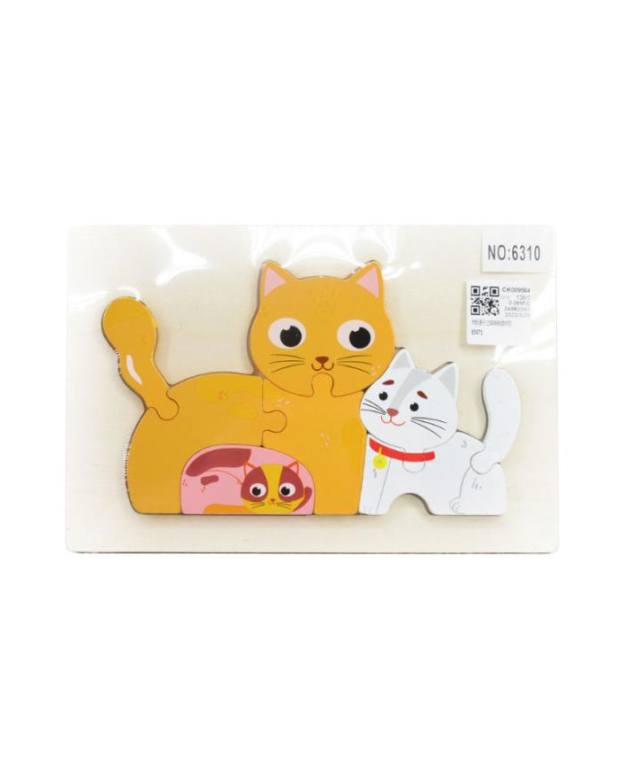bigtoys Puzzle drewniane Kotki 8 elementów BPUZ9193 główny