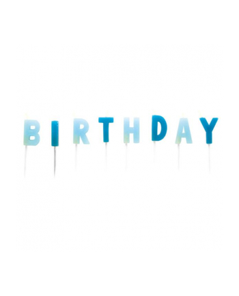 amscan Świeczki urodzinowe Happy Birthday niebieskie 13 literek 551801