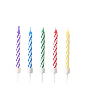 amscan Świeczki urodzinowe Bright Rainbow 10 sztuk 9904361
