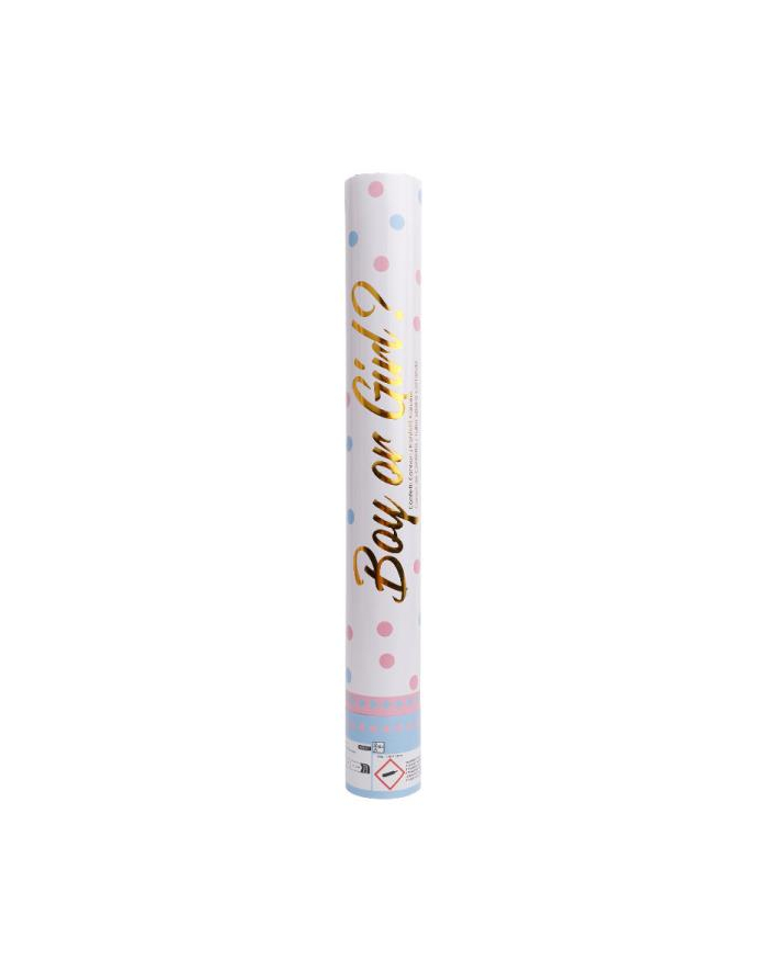 amscan Armatka konfetti Gender Reveal Boy papier okrągły 40cm 9916487 główny
