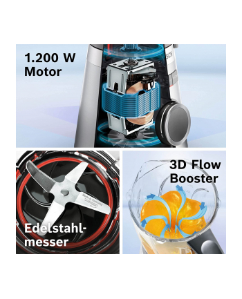 Bosch VitaPower MMB6382MN, blender (stainless steel/Kolor: CZARNY)