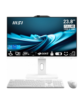 MSI PRO AP242P 14M-691(wersja europejska) Intel Core i5-14400 23.8inch FHD 2x8GB DDR5 512GB PCIe NVMe Wi-Fi 6E+BT W11P