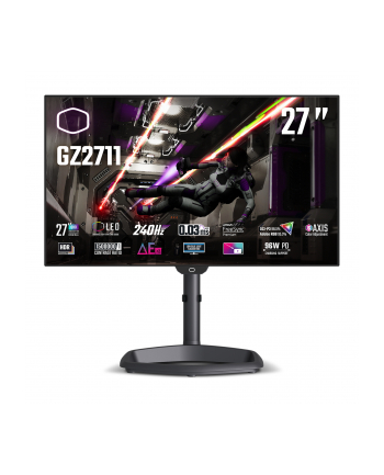 Cooler Master GZ2711 - 27 - LED monitor, Kolor: CZARNY, QHD, AMD Free-Sync Premium, USB-C, 240Hz panel