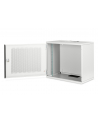 DIGITUS 9U wall mounting cabinet SOHO unmounted 460x540x400mm perforated front door grey color grey RAL 7035 - nr 1
